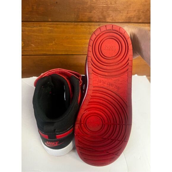 Nike Court Borough Mid 2 Black University Red (GS) Sz 6.5Y CD7782-003 - Picture 4 of 8